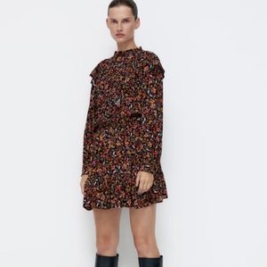 Zara Flare Printed Mini dress